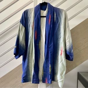 Vintage Japanese Silk Kimono Jacket Oversized